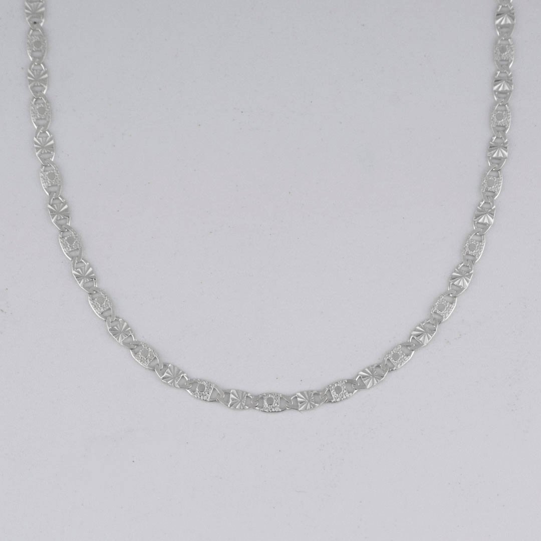 CADENA ESCALERA PLANA PUNTO X DIAMANTADA 2MM-50CM